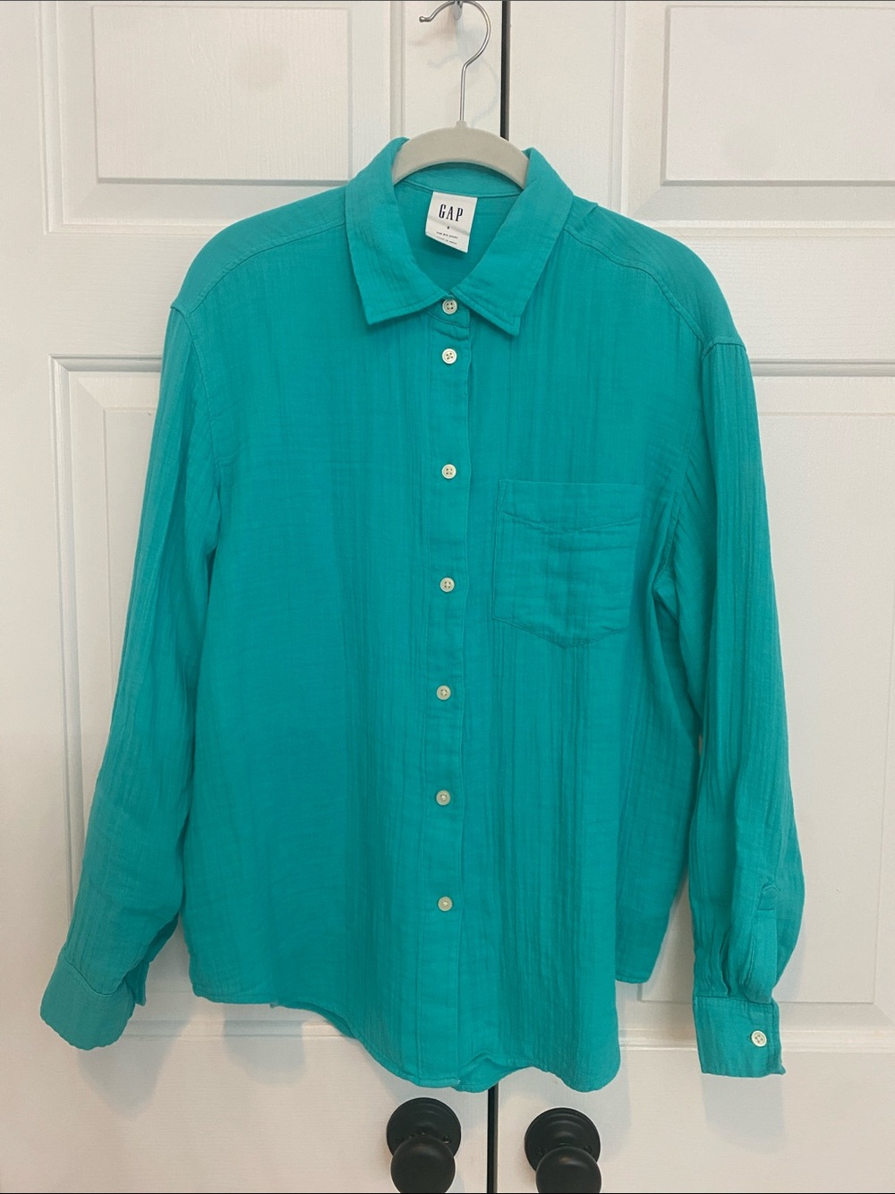 GAP Teal Green Button-Down Shirt